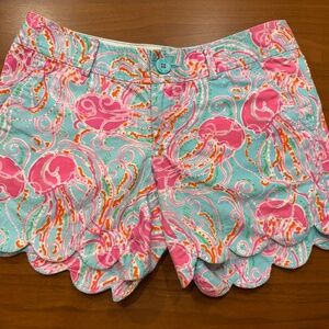 Lilly Pulitzer Jellies Be Jammin' Buttercup Shorts Size 0